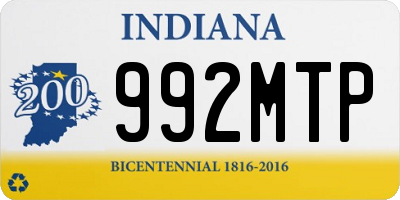 IN license plate 992MTP