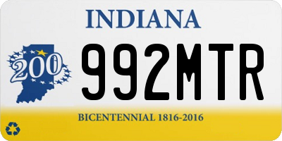 IN license plate 992MTR