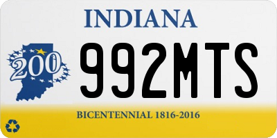 IN license plate 992MTS