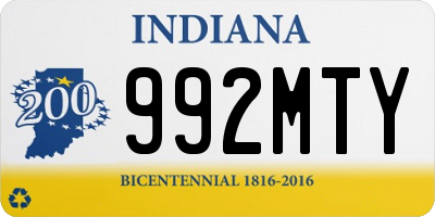 IN license plate 992MTY