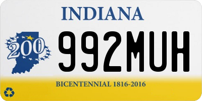 IN license plate 992MUH