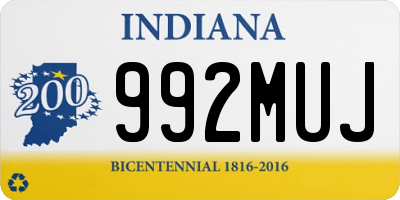 IN license plate 992MUJ