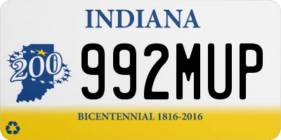 IN license plate 992MUP