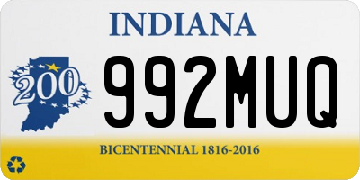 IN license plate 992MUQ