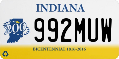 IN license plate 992MUW