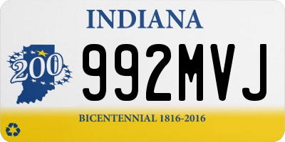 IN license plate 992MVJ