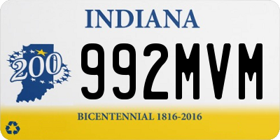 IN license plate 992MVM