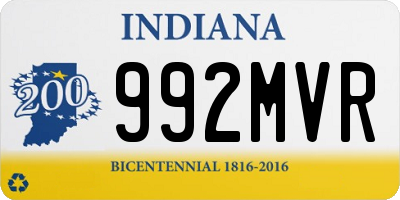 IN license plate 992MVR