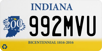 IN license plate 992MVU