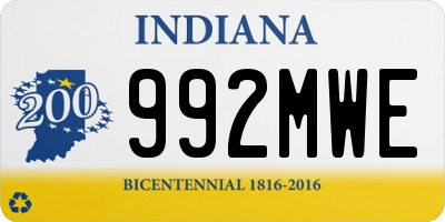 IN license plate 992MWE