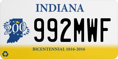 IN license plate 992MWF