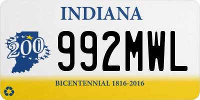 IN license plate 992MWL