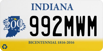 IN license plate 992MWM
