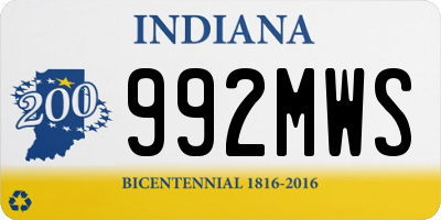 IN license plate 992MWS