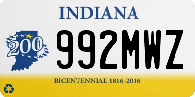 IN license plate 992MWZ