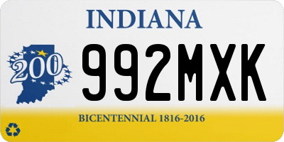 IN license plate 992MXK