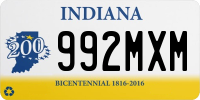 IN license plate 992MXM