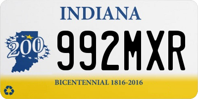 IN license plate 992MXR