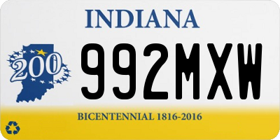 IN license plate 992MXW