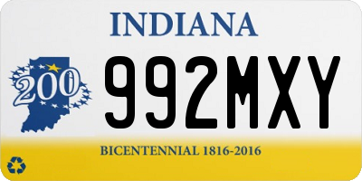 IN license plate 992MXY