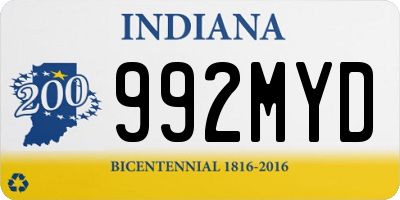 IN license plate 992MYD