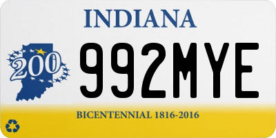 IN license plate 992MYE