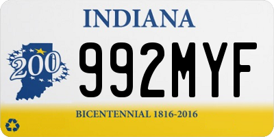 IN license plate 992MYF