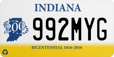 IN license plate 992MYG