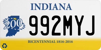 IN license plate 992MYJ