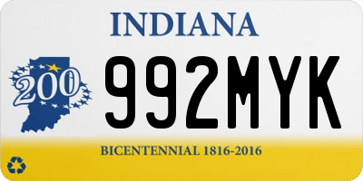 IN license plate 992MYK