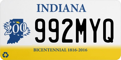 IN license plate 992MYQ