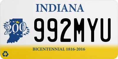 IN license plate 992MYU