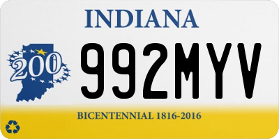 IN license plate 992MYV