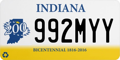 IN license plate 992MYY