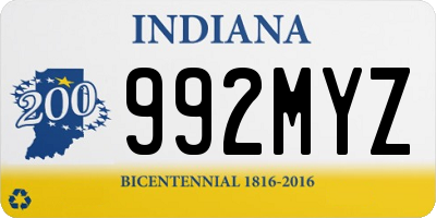 IN license plate 992MYZ