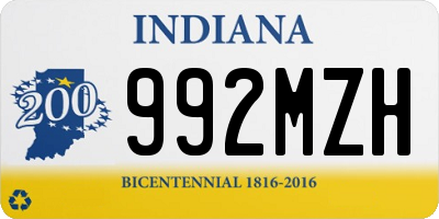 IN license plate 992MZH