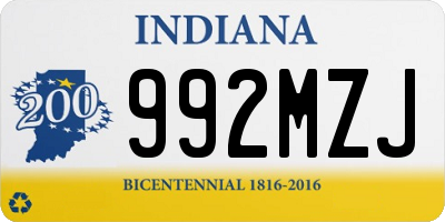 IN license plate 992MZJ