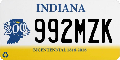 IN license plate 992MZK