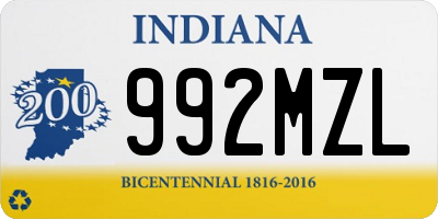 IN license plate 992MZL