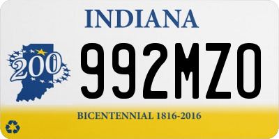 IN license plate 992MZO