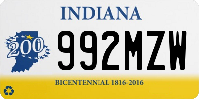 IN license plate 992MZW