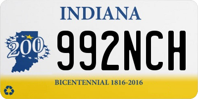 IN license plate 992NCH