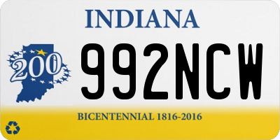 IN license plate 992NCW