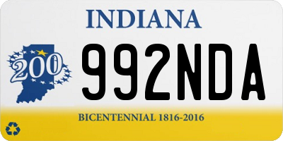 IN license plate 992NDA