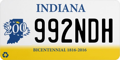 IN license plate 992NDH