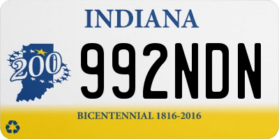IN license plate 992NDN