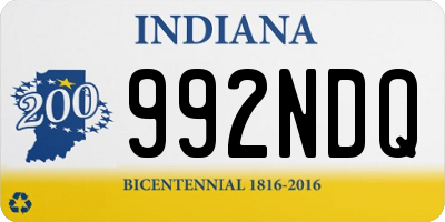 IN license plate 992NDQ
