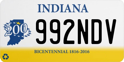 IN license plate 992NDV