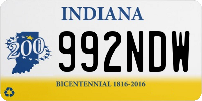 IN license plate 992NDW
