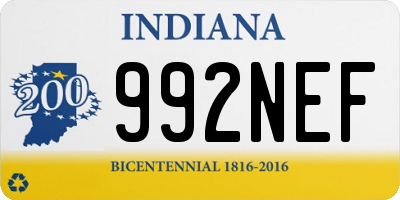 IN license plate 992NEF